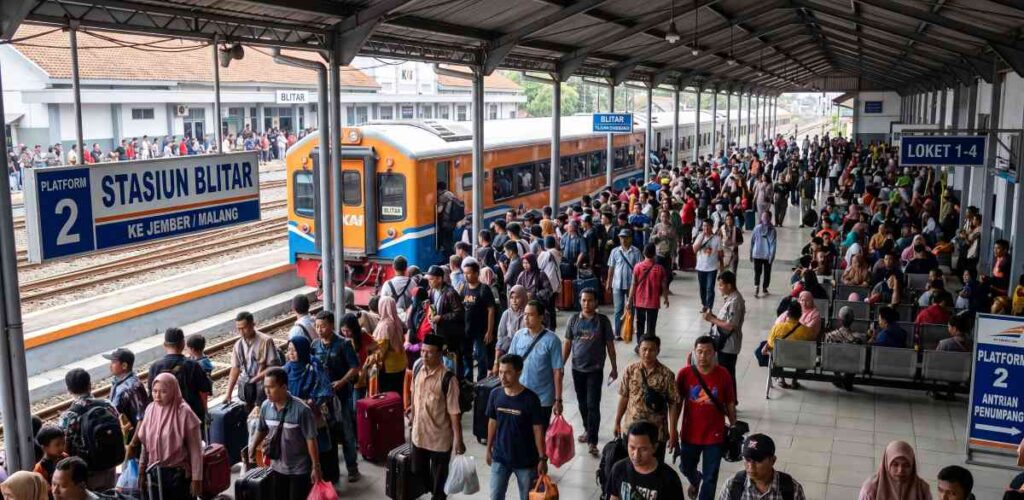 Libur Panjang: Stasiun Blitar Alami Lonjakan Penumpang Kereta Api