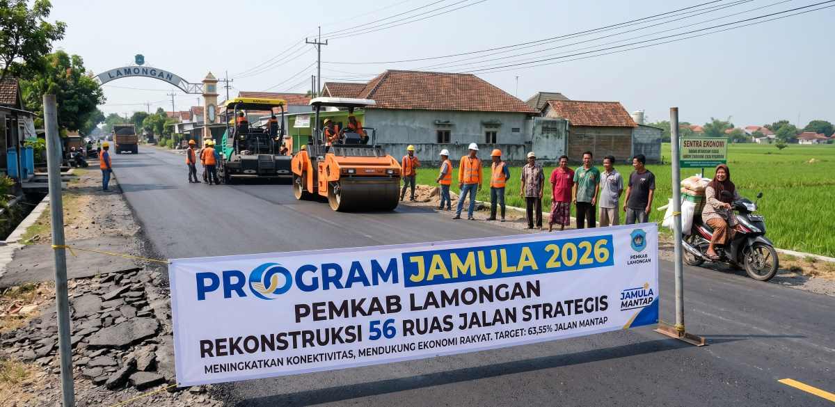 Bupati Lamongan Pastikan Rekonstruksi 56 Ruas Jalan Jamula