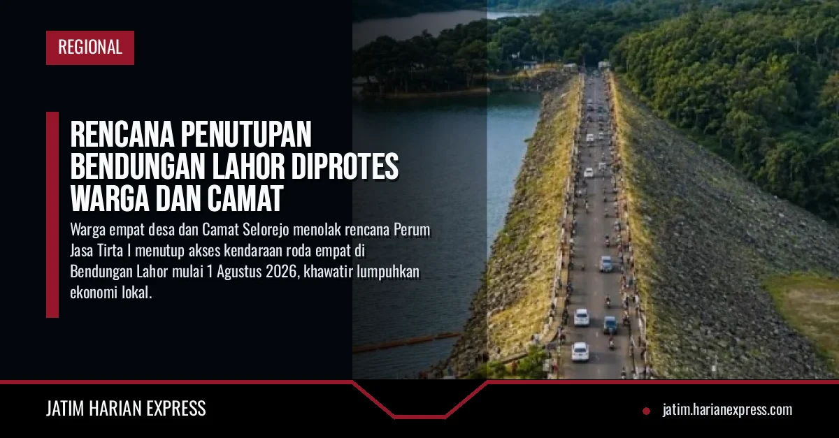 Rencana Penutupan Bendungan Lahor Diprotes Warga dan Camat