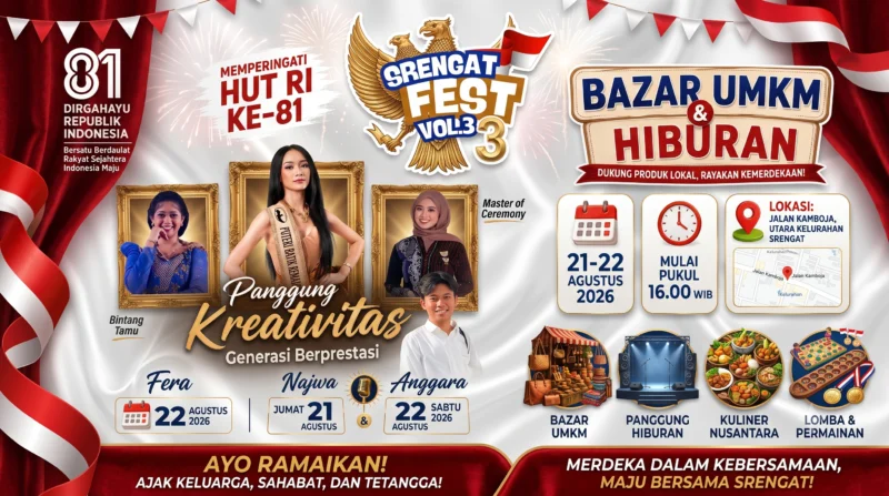 Rayakan Kemerdekaan ke-81, Srengat Fest Vol. 3 di Blitar Jadi Pusat Hiburan dan Penggerak UMKM