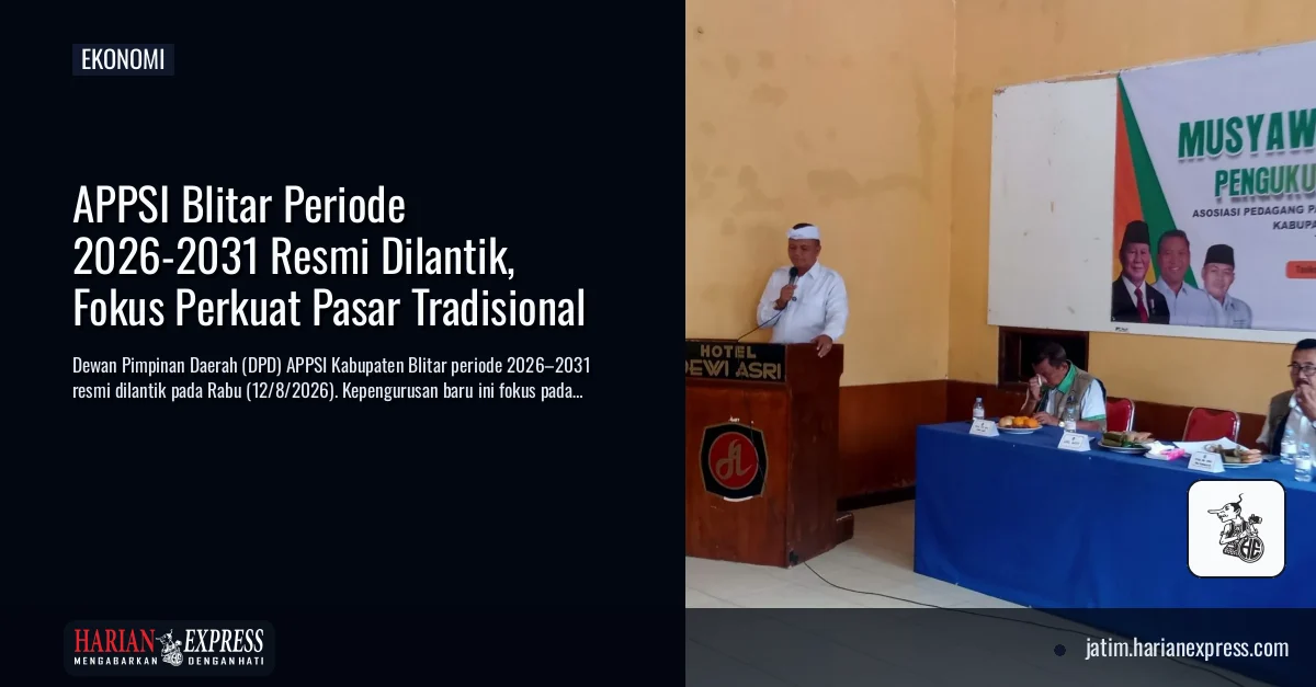APPSI Blitar Periode 2026-2031 Resmi Dilantik, Fokus Perkuat Pasar Tradisional