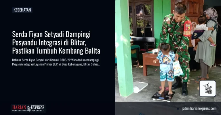 Serda Fiyan Setyadi Dampingi Posyandu Integrasi di Blitar, Pastikan Tumbuh Kembang Balita