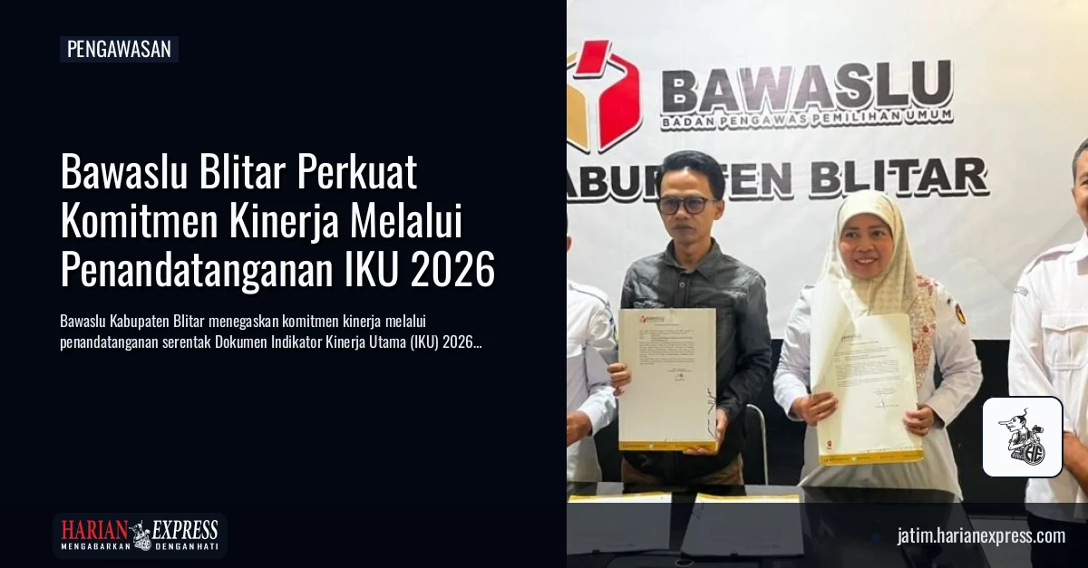 Bawaslu Blitar Perkuat Komitmen Kinerja Melalui Penandatanganan IKU 2026