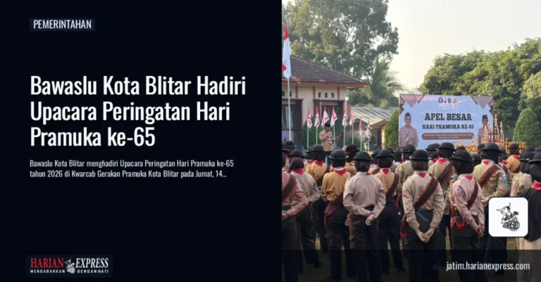 Peringatan Hari Pramuka ke-65: Bawaslu Kota Blitar Turut Berpartisipasi