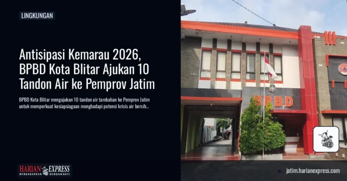 Antisipasi Kemarau 2026, BPBD Kota Blitar Ajukan 10 Tandon Air ke Pemprov Jatim