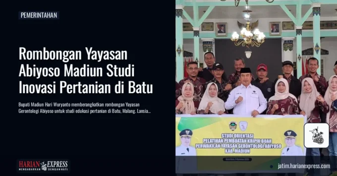 Rombongan Yayasan Abiyoso Madiun Studi Inovasi Pertanian di Batu