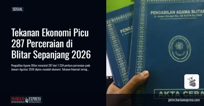 Tekanan Ekonomi Picu 287 Perceraian di Blitar Sepanjang 2026