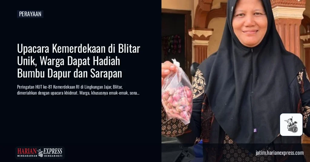 Upacara Kemerdekaan di Blitar Unik, Warga Dapat Hadiah Bumbu Dapur dan Sarapan