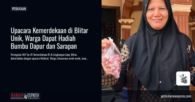 Upacara Kemerdekaan di Blitar Unik, Warga Dapat Hadiah Bumbu Dapur dan Sarapan