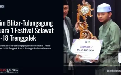 Tim Blitar-Tulungagung Juara 1 Festival Selawat U-18 Trenggalek