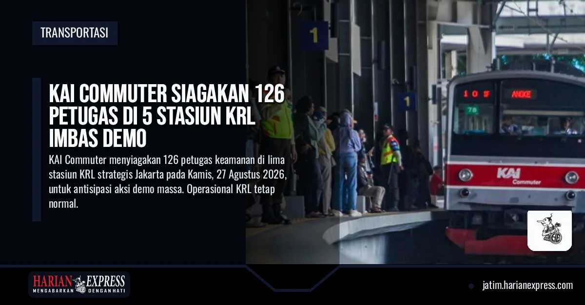 KAI Commuter Siagakan 126 Petugas di 5 Stasiun KRL Imbas Demo