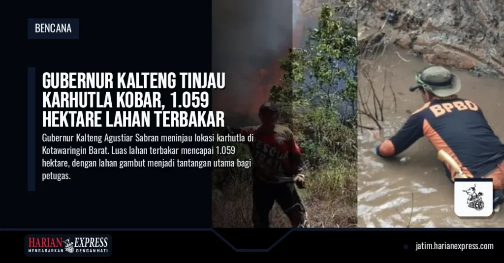 Gubernur Kalteng Tinjau Karhutla Kobar, 1.059 Hektare Lahan Terbakar
