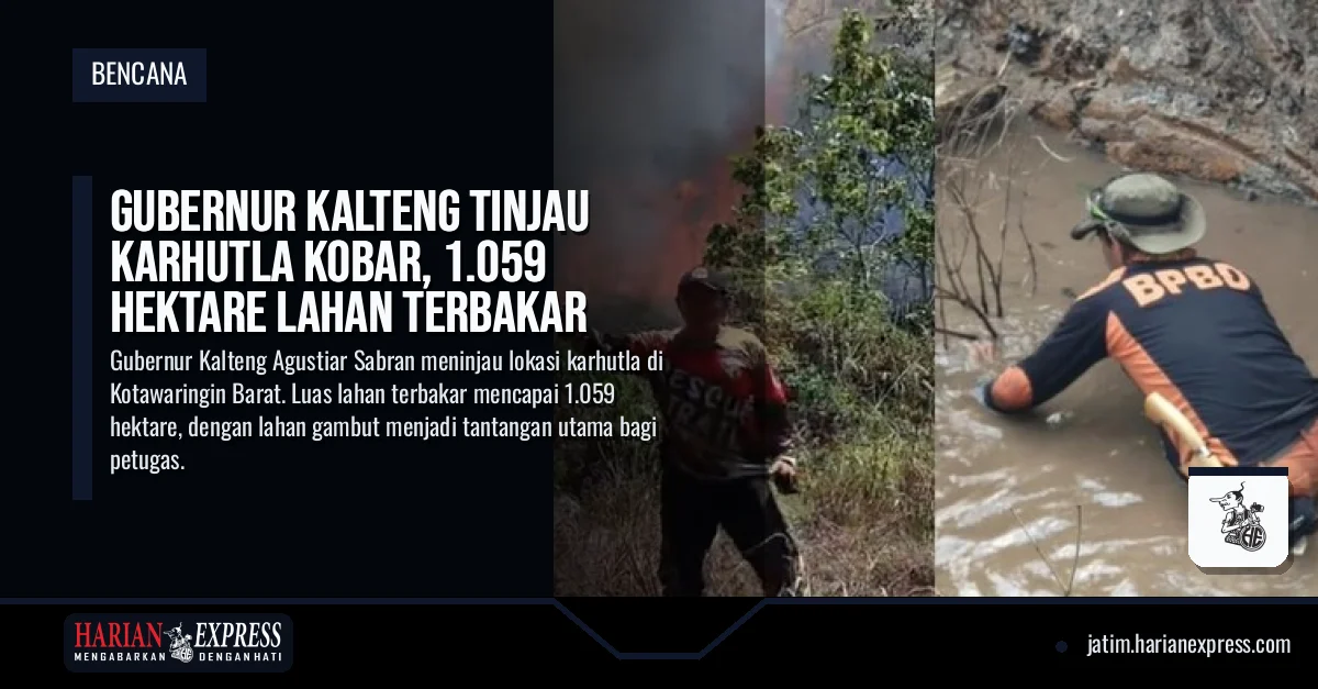 Gubernur Kalteng Tinjau Karhutla Kobar, 1.059 Hektare Lahan Terbakar