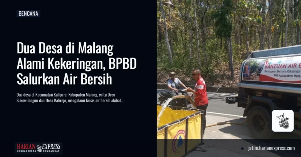 Dua Desa di Malang Alami Kekeringan, BPBD Salurkan Air Bersih