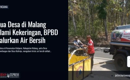 Dua Desa di Malang Alami Kekeringan, BPBD Salurkan Air Bersih