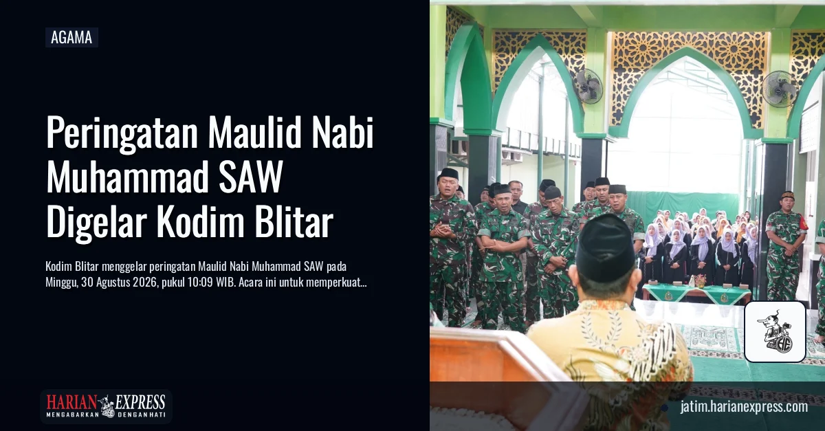 Peringatan Maulid Nabi Muhammad SAW Digelar Kodim Blitar
