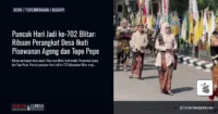 Puncak Hari Jadi ke-702 Blitar: Ribuan Perangkat Desa Ikuti Pisowanan Ageng dan Topo Pepe
