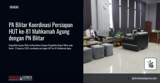 PA Blitar Koordinasi Persiapan HUT ke-81 Mahkamah Agung dengan PN Blitar