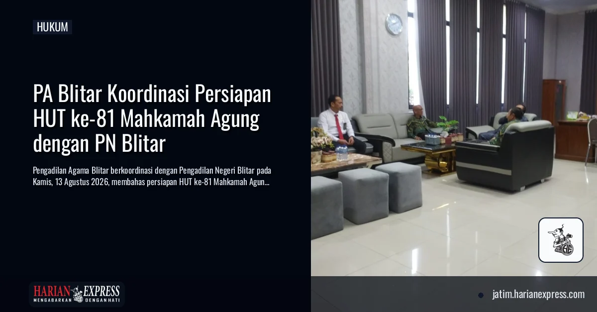 PA Blitar Koordinasi Persiapan HUT ke-81 Mahkamah Agung dengan PN Blitar