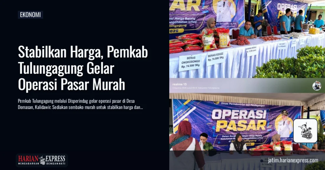 Stabilkan Harga, Pemkab Tulungagung Gelar Operasi Pasar Murah