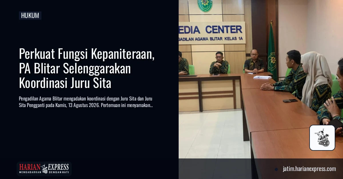 Perkuat Fungsi Kepaniteraan, PA Blitar Selenggarakan Koordinasi Juru Sita