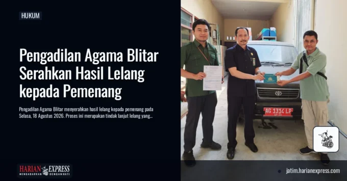 Pengadilan Agama Blitar Serahkan Hasil Lelang kepada Pemenang