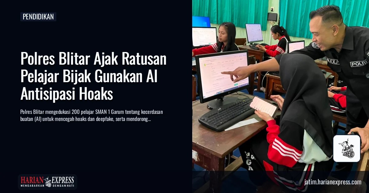 Polres Blitar Ajak Ratusan Pelajar Bijak Gunakan AI Antisipasi Hoaks
