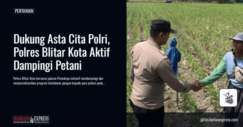 Dukung Asta Cita Polri, Polres Blitar Kota Aktif Dampingi Petani