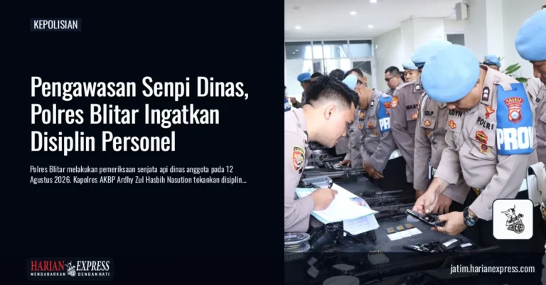 Pengawasan Senpi Dinas, Polres Blitar Ingatkan Disiplin Personel