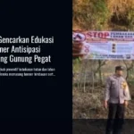 Polresta Blitar Gencarkan Edukasi dan Pasang Banner Antisipasi Karhutla di Lereng Gunung Pegat