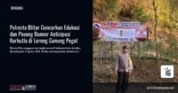 Polresta Blitar Gencarkan Edukasi dan Pasang Banner Antisipasi Karhutla di Lereng Gunung Pegat