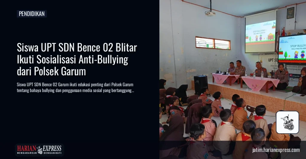 Siswa UPT SDN Bence 02 Blitar Ikuti Sosialisasi Anti-Bullying dari Polsek Garum