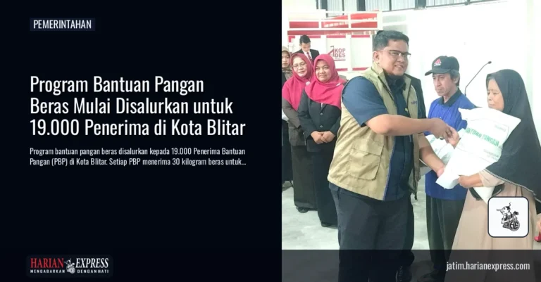 Program Bantuan Pangan Beras Mulai Disalurkan untuk 19.000 Penerima di Kota Blitar