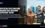 Direktur Utama Bank Mandiri Riduan (kedua kiri) bersama jajaran direksi lainnya memberikan keterangan dalam konferensi pers Public Expose Triwulan II-2026 Bank Mandiri, Kamis (23/7/2026), secara daring.