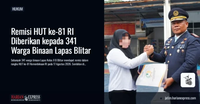 Remisi HUT ke-81 RI Diberikan kepada 341 Warga Binaan Lapas Blitar