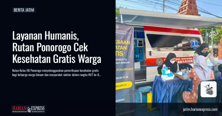 Layanan Humanis, Rutan Ponorogo Cek Kesehatan Gratis Warga