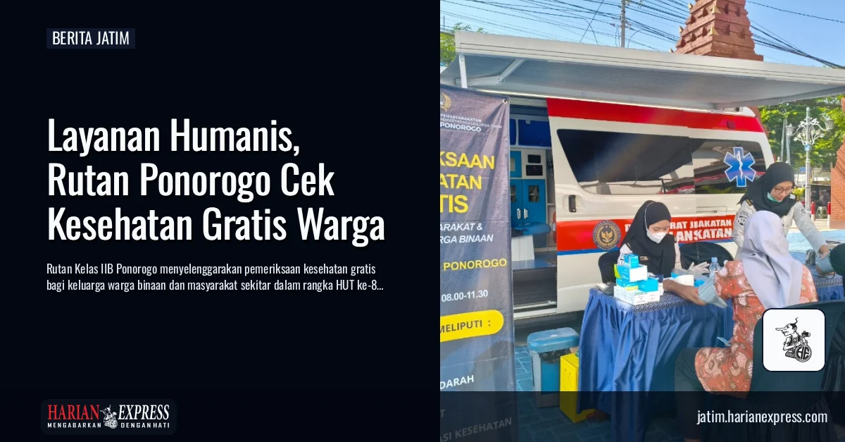 Layanan Humanis, Rutan Ponorogo Cek Kesehatan Gratis Warga