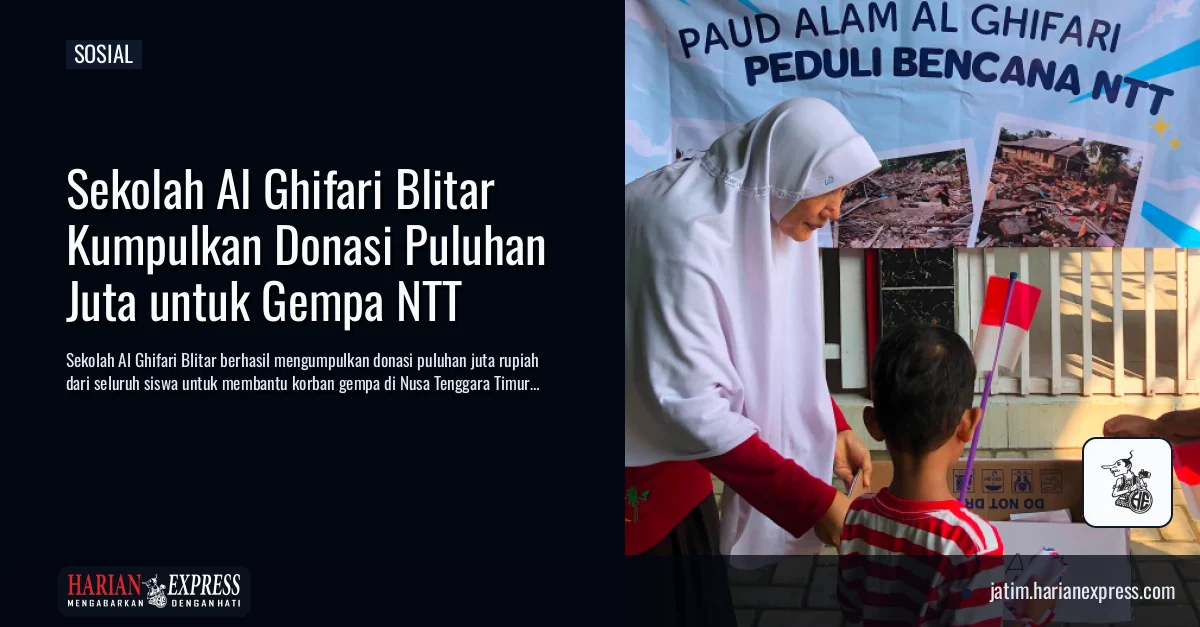 Sekolah Al Ghifari Blitar Kumpulkan Donasi Puluhan Juta untuk Gempa NTT
