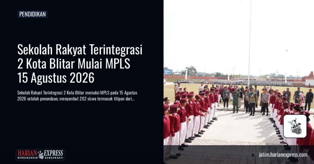 Sekolah Rakyat Terintegrasi 2 Kota Blitar Mulai MPLS 15 Agustus 2026