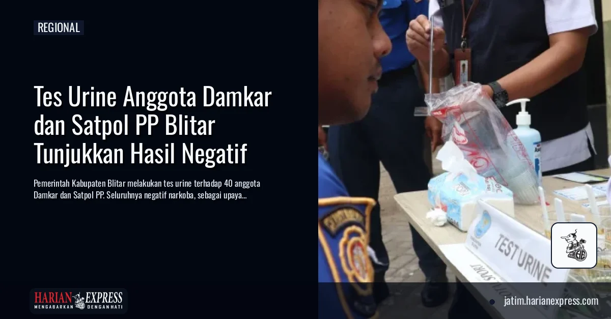 Tes Urine Anggota Damkar dan Satpol PP Blitar Tunjukkan Hasil Negatif