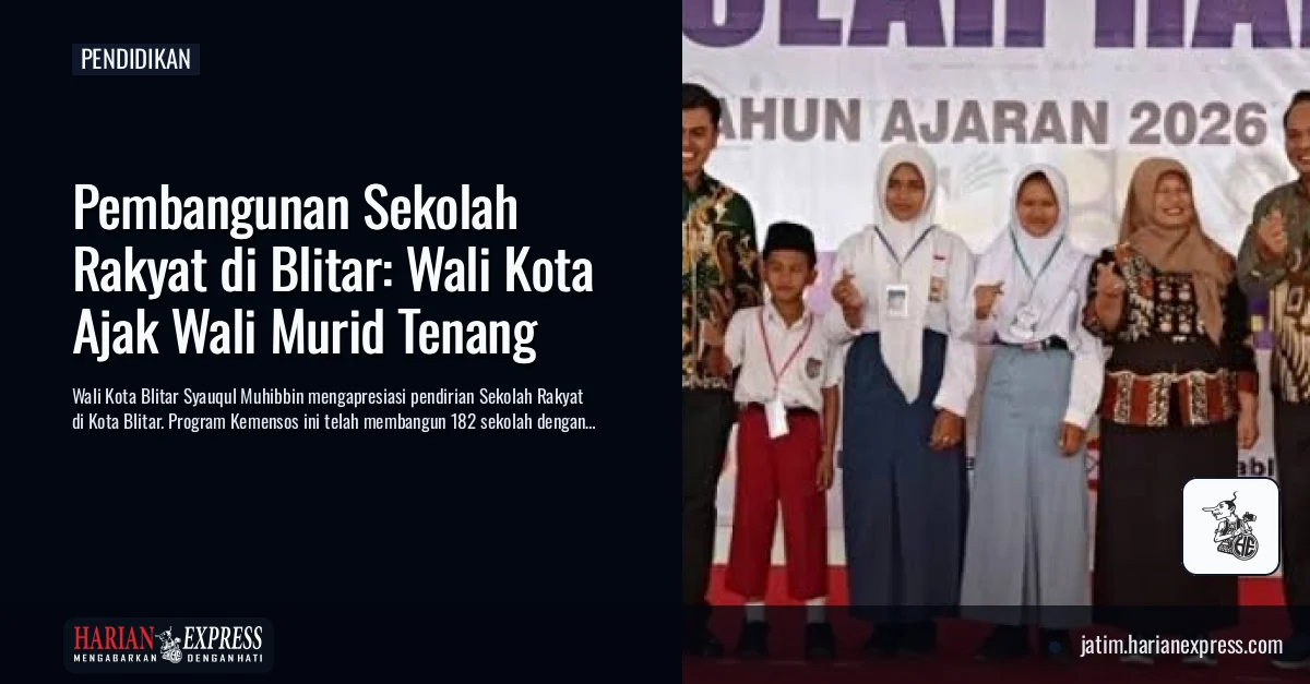 Pembangunan Sekolah Rakyat di Blitar: Wali Kota Ajak Wali Murid Tenang