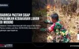 Babinsa Pacitan Sigap Padamkan Kebakaran Lahan di Widoro