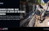 Babinsa Koramil Raas Bangun Saluran Air Bersama Warga