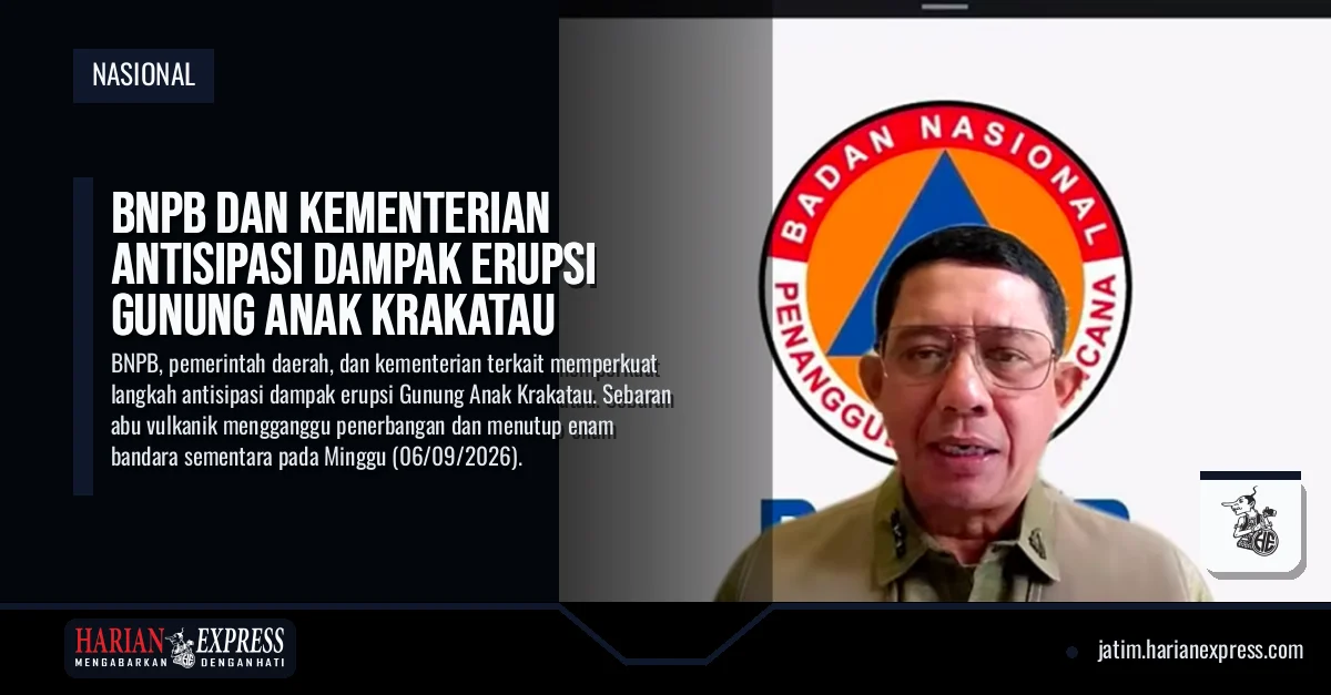 BNPB dan Kementerian Antisipasi Dampak Erupsi Gunung Anak Krakatau