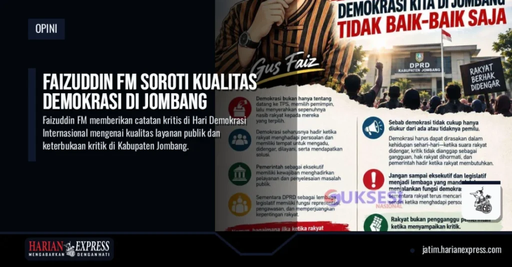 Faizuddin FM Soroti Kualitas Demokrasi di Jombang