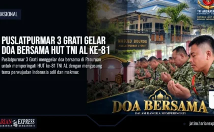 Puslatpurmar 3 Grati Gelar Doa Bersama HUT TNI AL ke-81