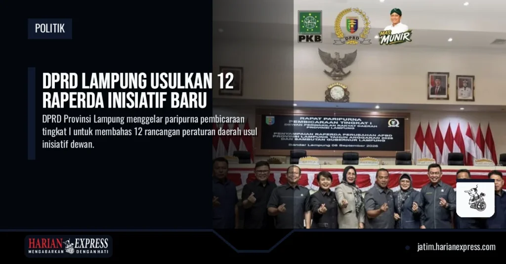 DPRD Lampung Usulkan 12 Raperda Inisiatif Baru