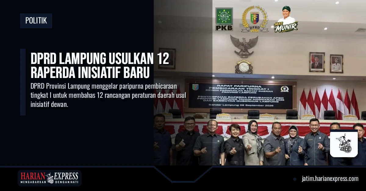 DPRD Lampung Usulkan 12 Raperda Inisiatif Baru