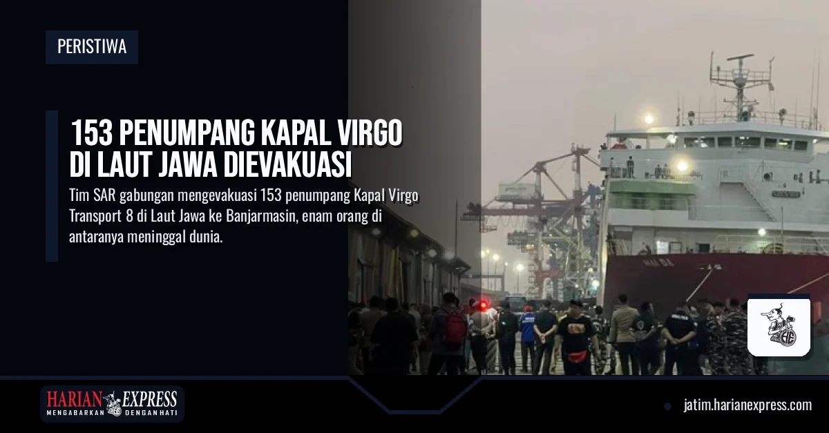 153 Penumpang Kapal Virgo di Laut Jawa Dievakuasi