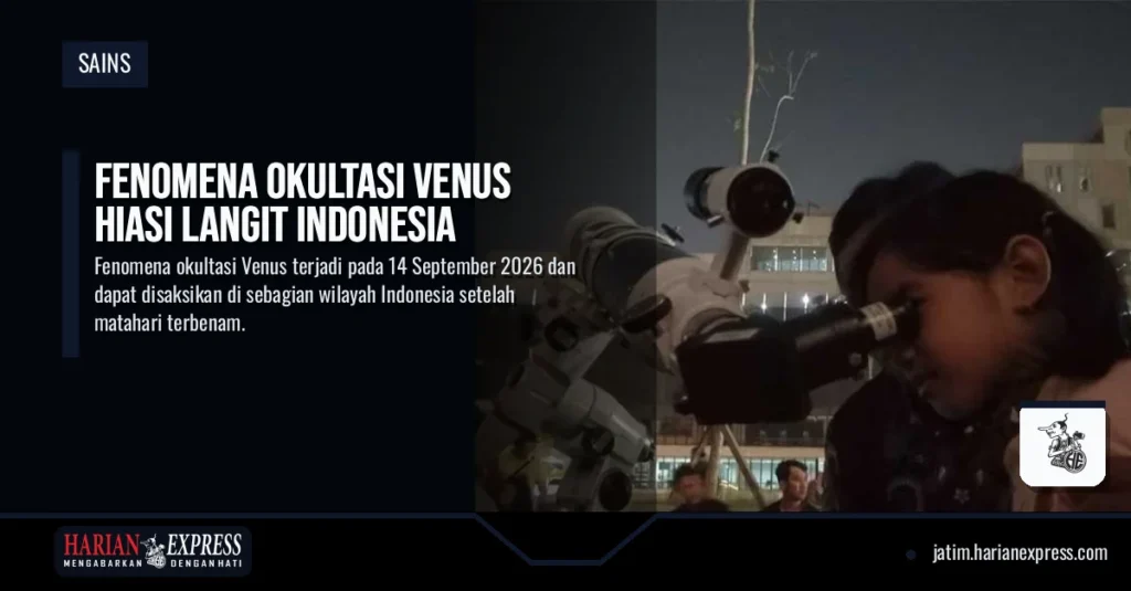 Fenomena Okultasi Venus Hiasi Langit Indonesia